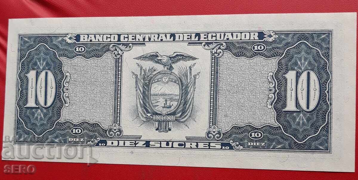Τραπεζογραμμάτιο - Εκουαδόρ - 10 σούκρε 1986 με τιμή € 4.09 | 8.00 BGN