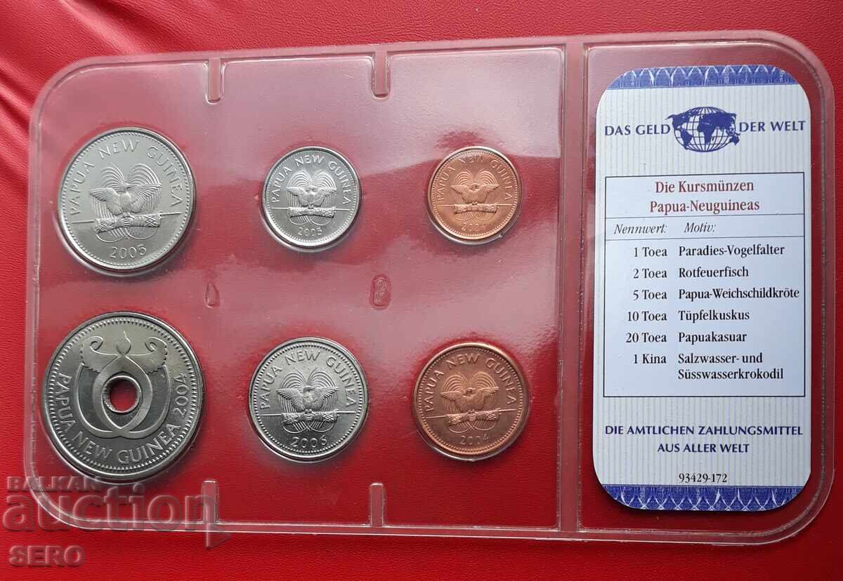 Доставка на Острови Папуа и Нова Гвинея-СЕТ 2004-2006 от 6 монети