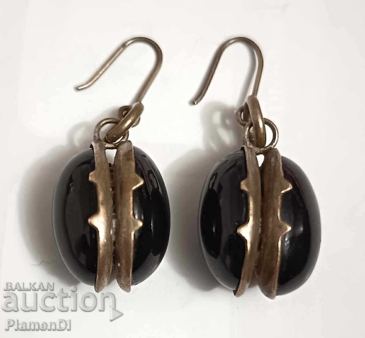 Vintage, antique, silver-plated earrings