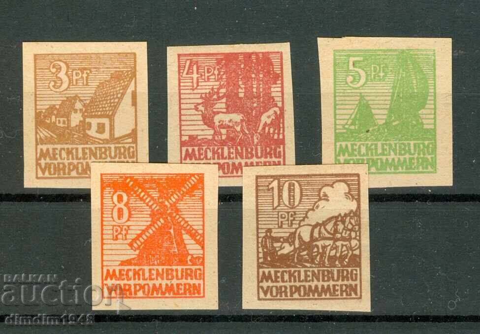 Germany "Mecklenburg" 1946 - Imperforated Set