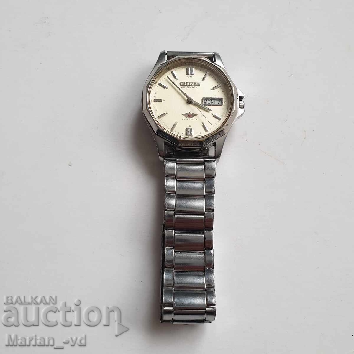 Auction  Men's Citizen automatic watch 21j