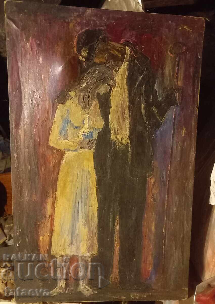 Lucrare veche de maestru, 50×65, nesemnată Lucrare veche de maestru, 50×65, nesemnată