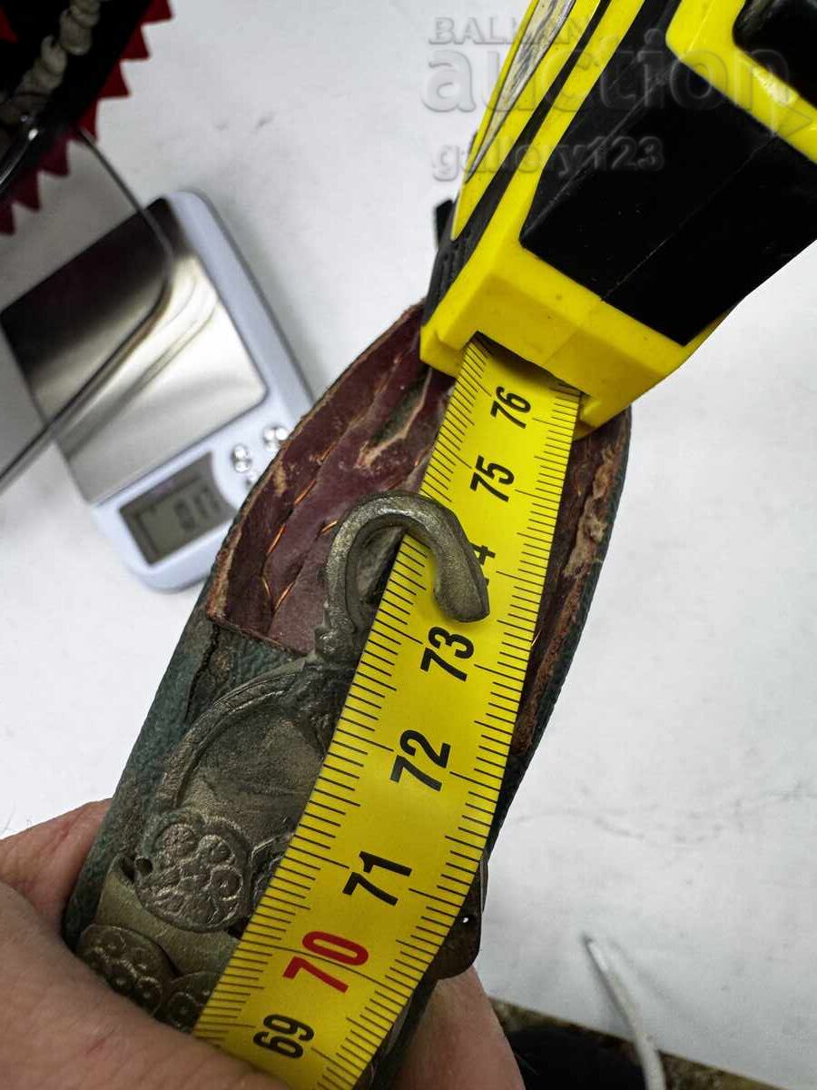 Revival belt silver, carved leather for restoration - 6 Revival belt silver, carved leather for restoration - 6