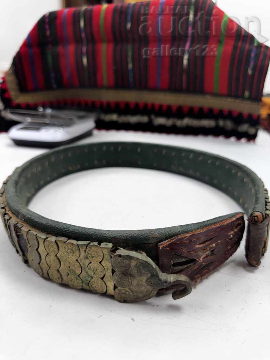 Revival belt silver, carved leather for restoration Revival belt silver, carved leather for restoration