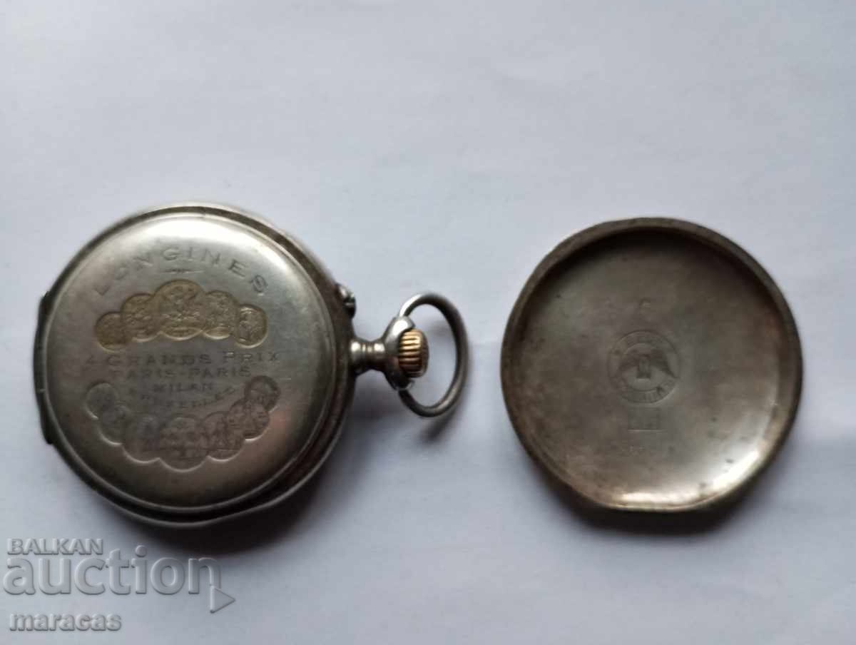 Аукцион Стар сребърен джобен часовник Лонжин Аукцион Стар сребърен джобен часовник Лонжин