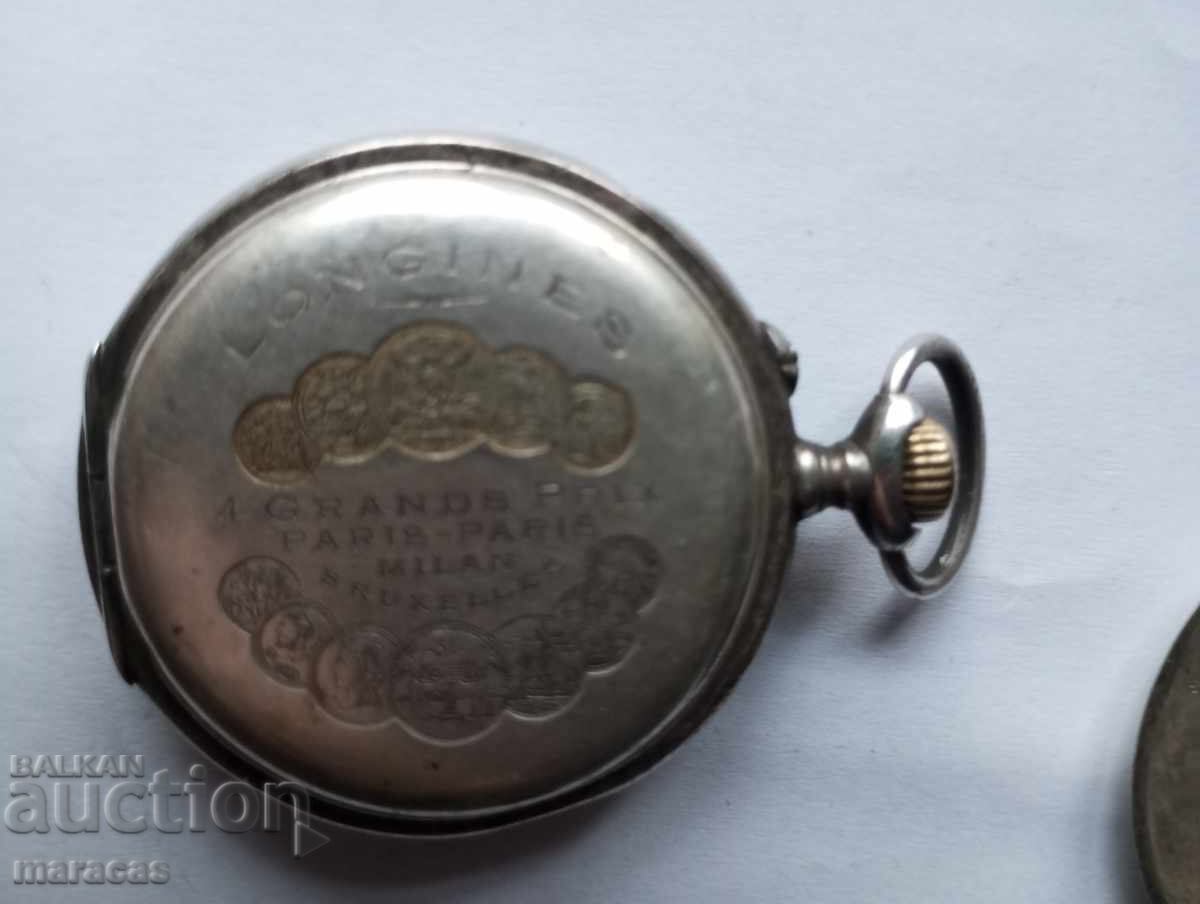 Доставка на Стар сребърен джобен часовник Лонжин Доставка на Стар сребърен джобен часовник Лонжин