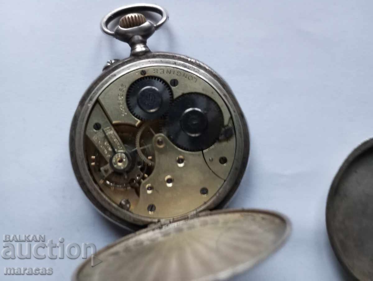 Стар сребърен джобен часовник Лонжин - 5 Стар сребърен джобен часовник Лонжин - 5