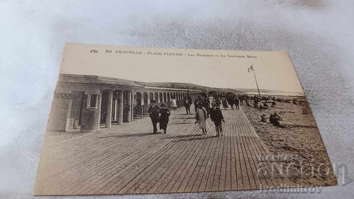 П К Deauville Plage Fleurie Les Planches et Nouveaux Bains