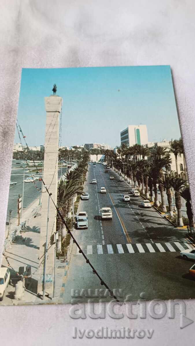 Postcard Tripoli Elfath Street 1987 Postcard Tripoli Elfath Street 1987
