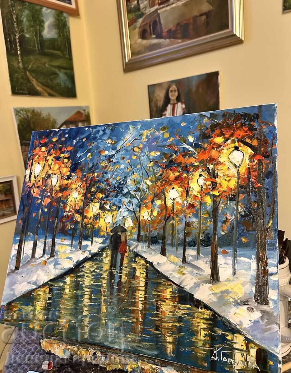 Denitsa Garelova painting 50/40 "Shared Winter" with price 150.00 BGN | € 76.69