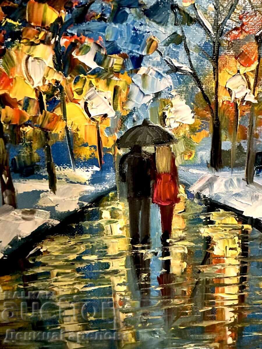 Auction  Denitsa Garelova painting 50/40 "Shared Winter"