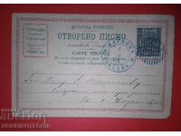 Traveled Postcard Karlovo Kazanlak Eastern Rumelia 1881