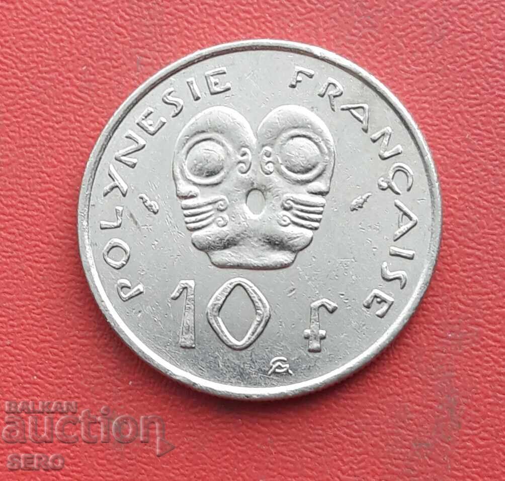 French Polynesia - 10 Francs 1993