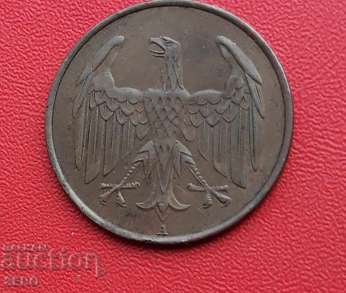 Germany-4 pfennig 1932 A-Berlin with price 9.01 BGN | € 4.61