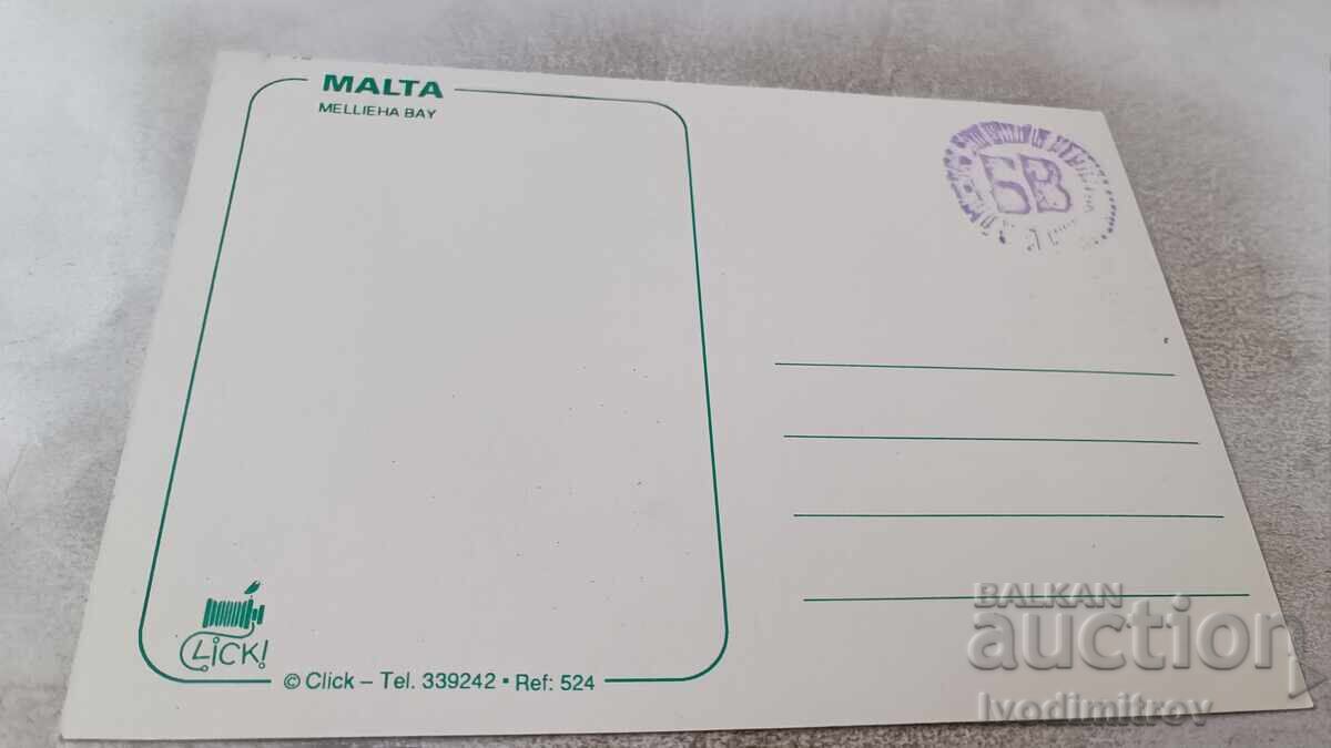 Postcard Malta Mellieha Bay with price 0.85 BGN | € 0.43