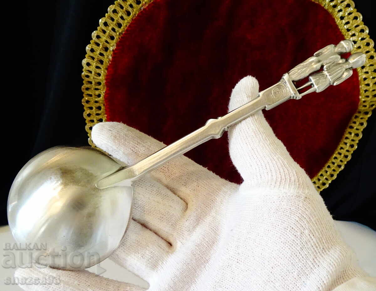 Livrarea Lingură de cositor pentru nuntă de cositor cu figurine de soți, înger, etc