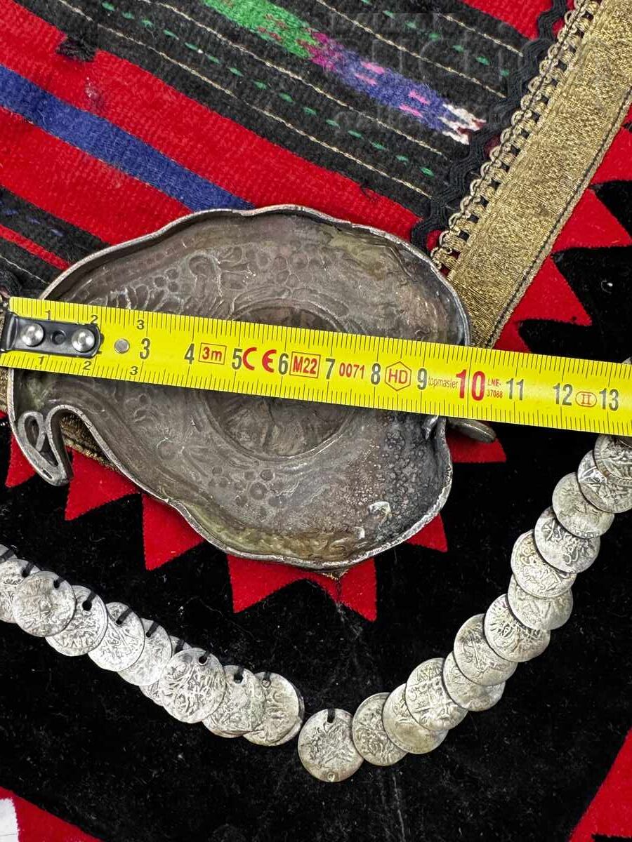 Auction Revival-era buckle, single, silver, stamped, forged Auction Revival-era buckle, single, silver, stamped, forged