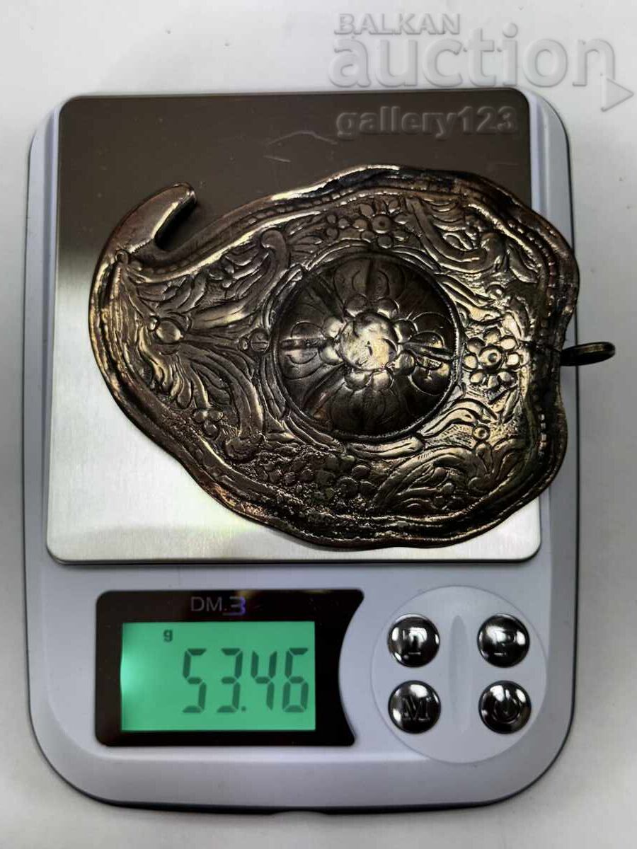 Revival-era buckle, single, silver, stamped, forged - 5 Revival-era buckle, single, silver, stamped, forged - 5