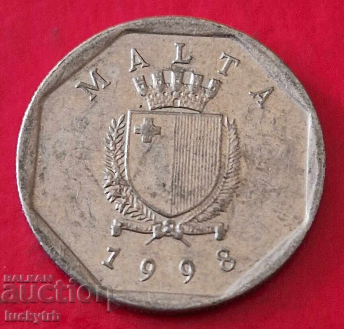 5 cenți 1998 - Malta cu preț € 0.51 | 1.00 BGN