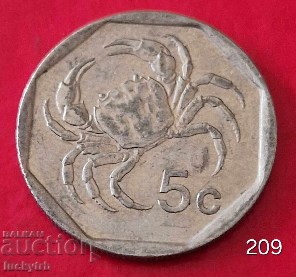 5 Cents 1998 - Malta 5 Cents 1998 - Malta