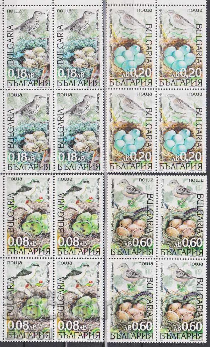 Clean stamps in Fauna Birds 1999 from Bulgaria