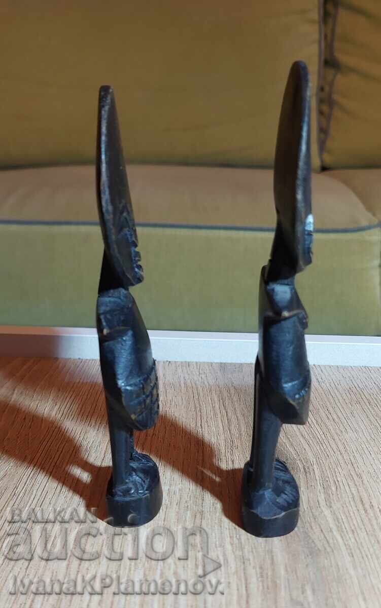 Sculpturi în lemn, două figurine pentru cunoscători - 5 Sculpturi în lemn, două figurine pentru cunoscători - 5
