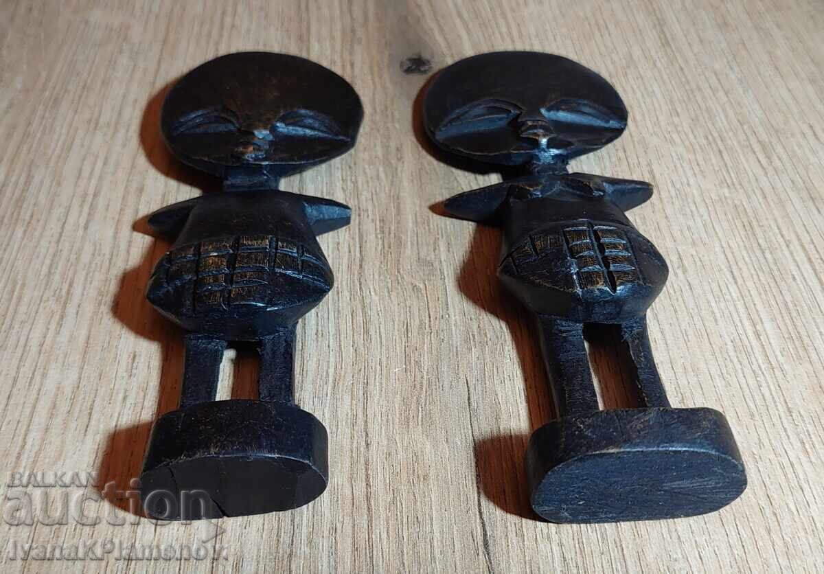 Sculpturi în lemn, două figurine pentru cunoscători - 6 Sculpturi în lemn, două figurine pentru cunoscători - 6