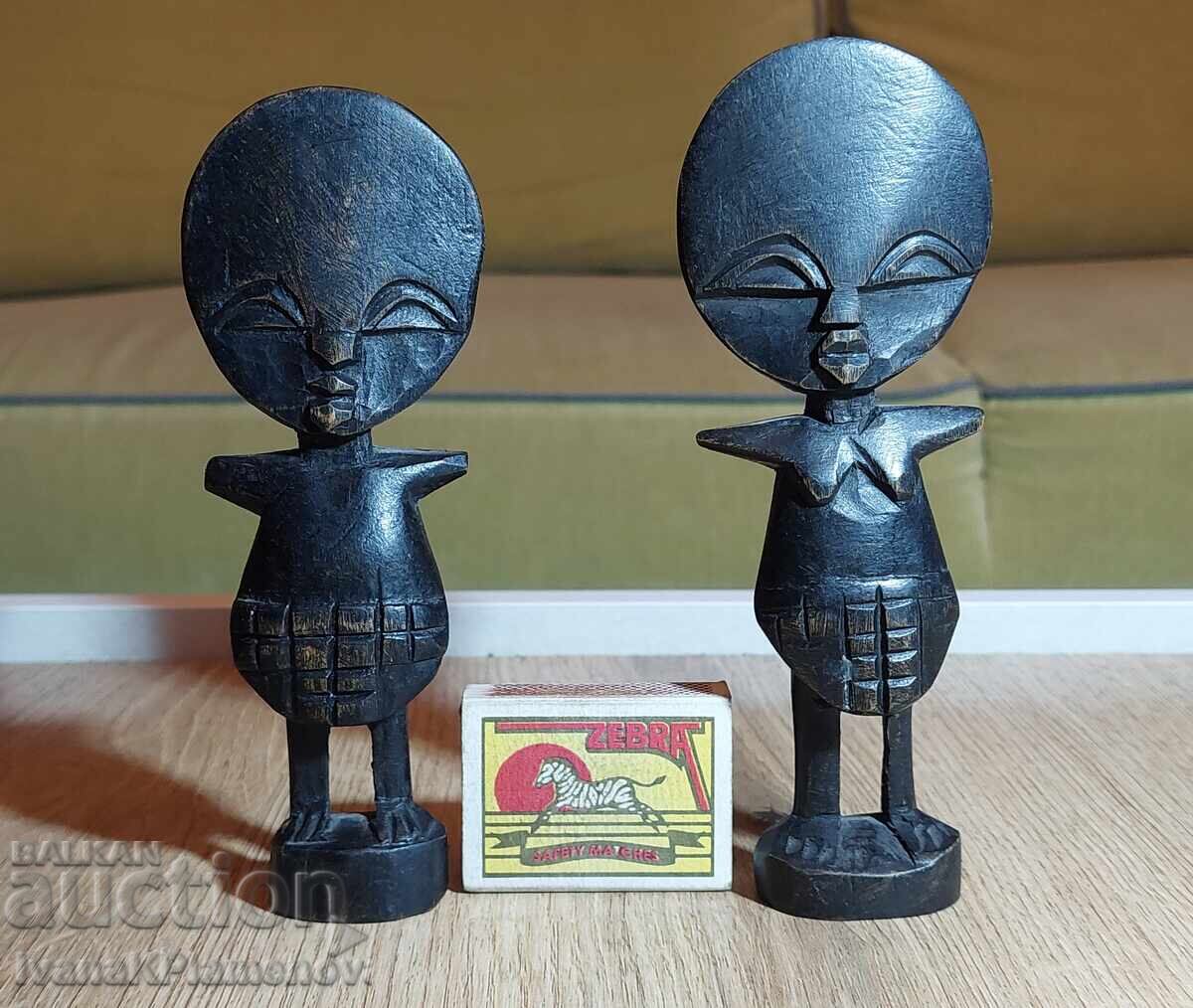 Wood carvings, two figures for connoisseurs - 7