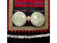 Revival-era buckle, silver, stamped, forged