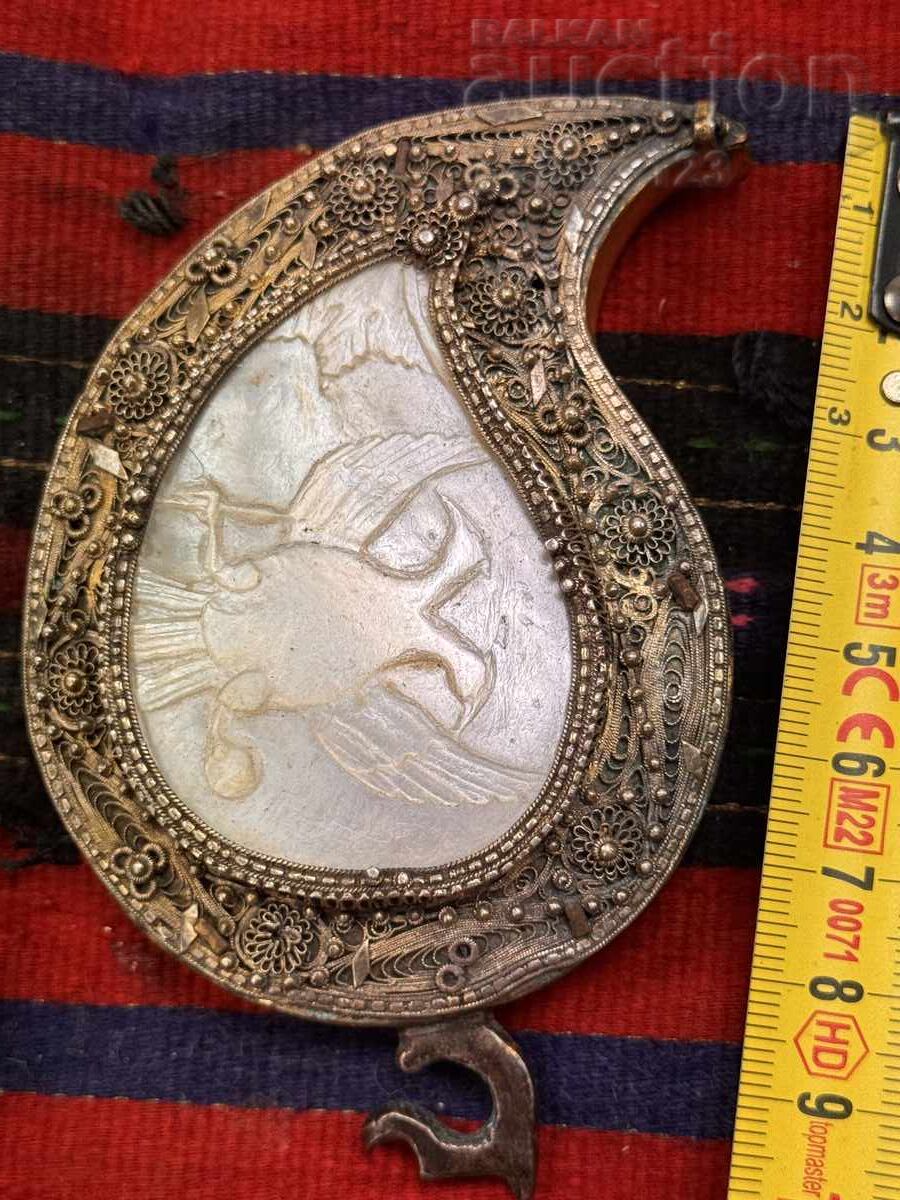 Auction Revivalist Panagyurishte Silver Buckle, Single, Filigree, Gilt Auction Revivalist Panagyurishte Silver Buckle, Single, Filigree, Gilt