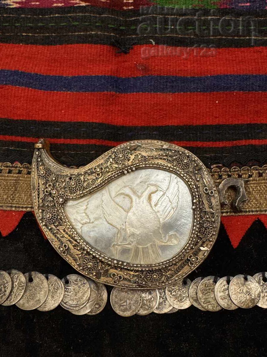 Revivalist Panagyurishte Silver Buckle, Single, Filigree, Gilt Revivalist Panagyurishte Silver Buckle, Single, Filigree, Gilt