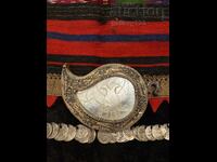 Revivalist Panagyurishte Silver Buckle, Single, Filigree, Gilt