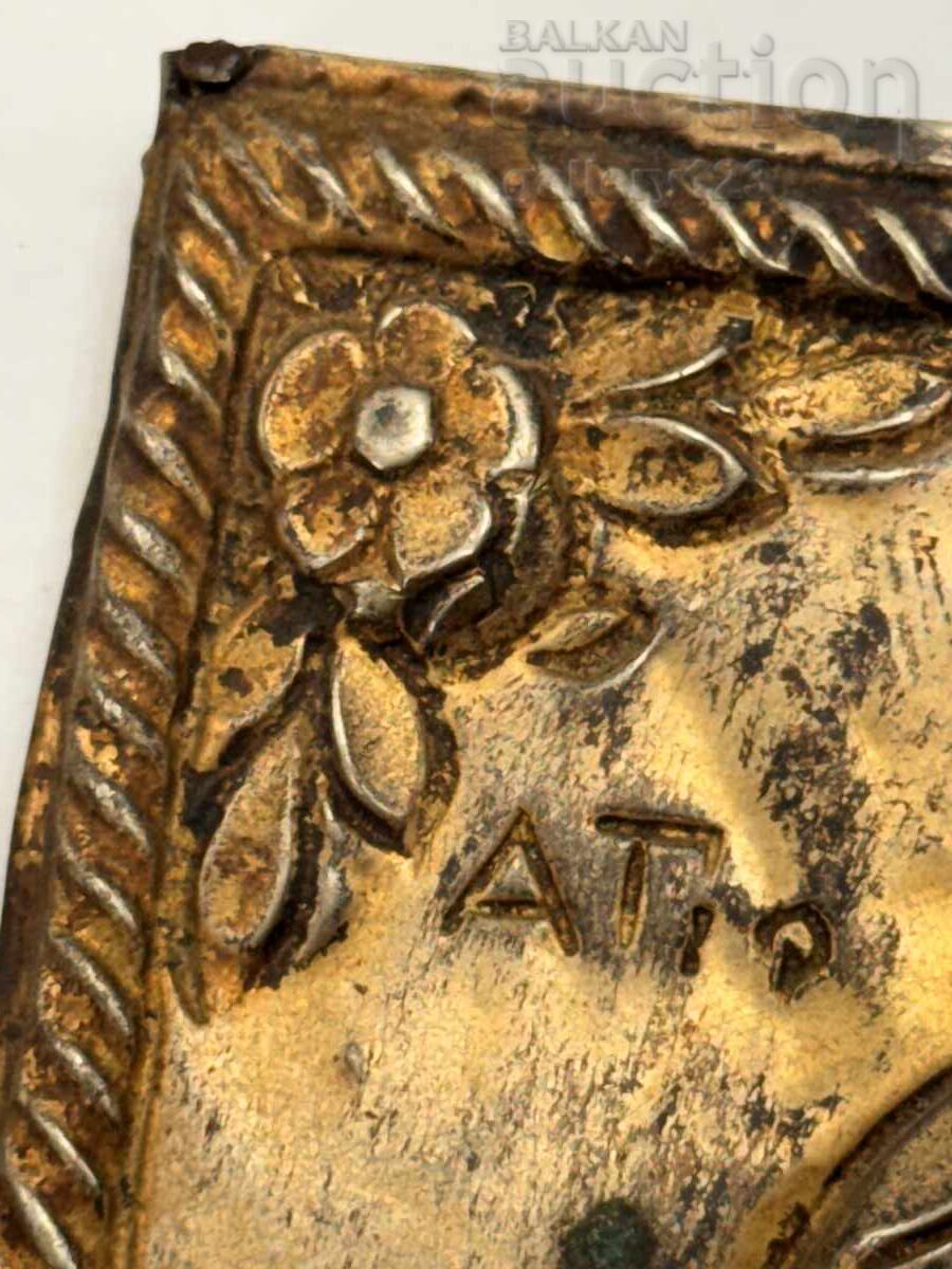 Silver Greek icon forged and painted 19th century - 5 Silver Greek icon forged and painted 19th century - 5