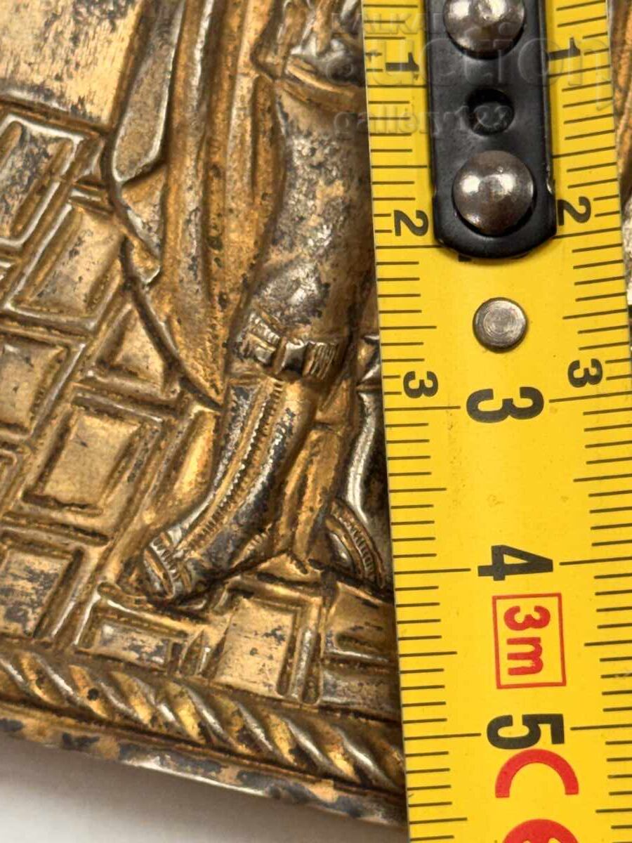 Silver Greek icon forged and painted 19th century - 6 Silver Greek icon forged and painted 19th century - 6