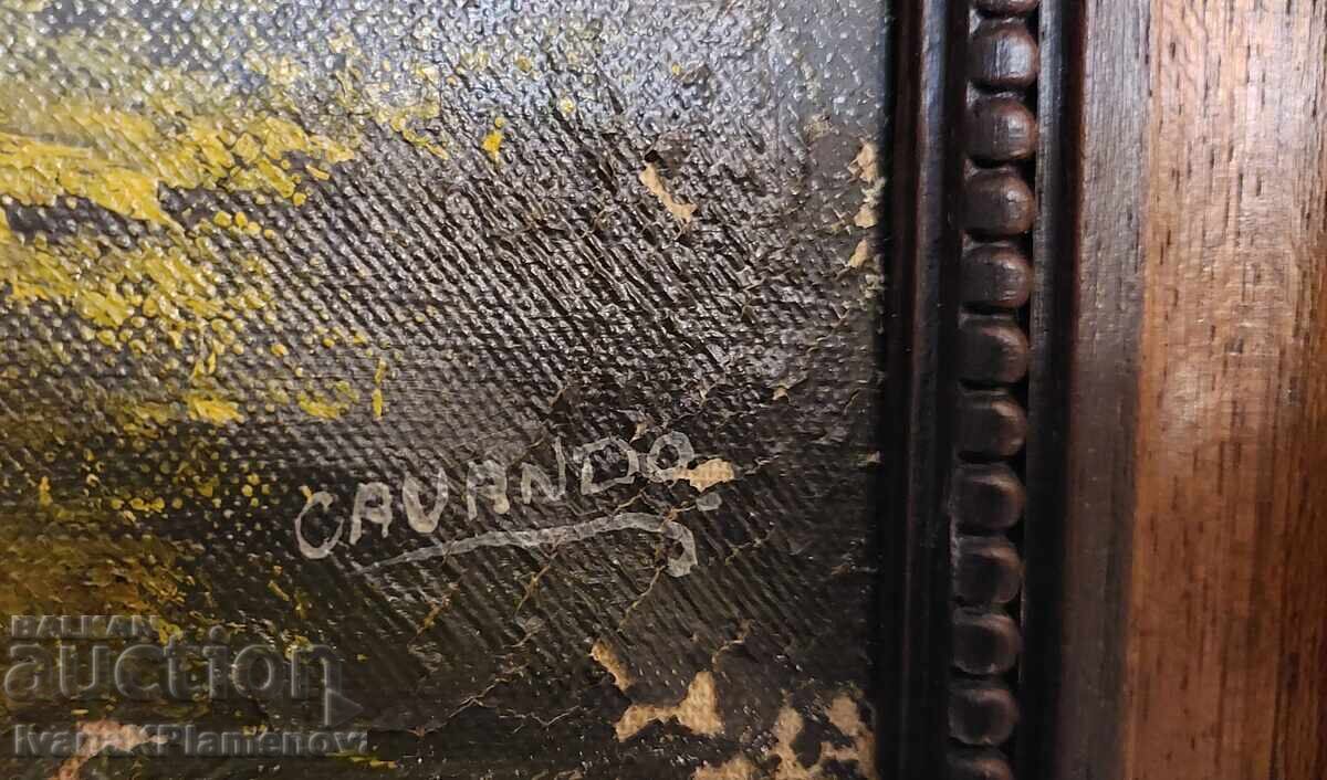 Painting, framed, wooden, 65cm x 55cm, for collectors - 5