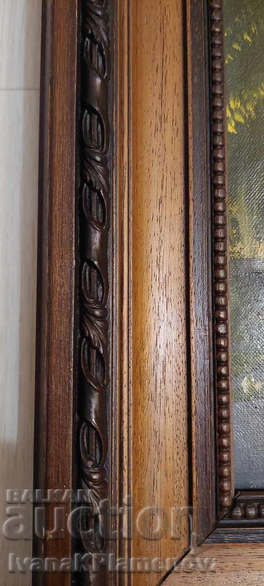 Painting, framed, wooden, 65cm x 55cm, for collectors - 6