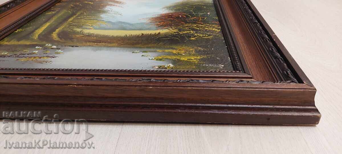 Painting, framed, wooden, 65cm x 55cm, for collectors - 7