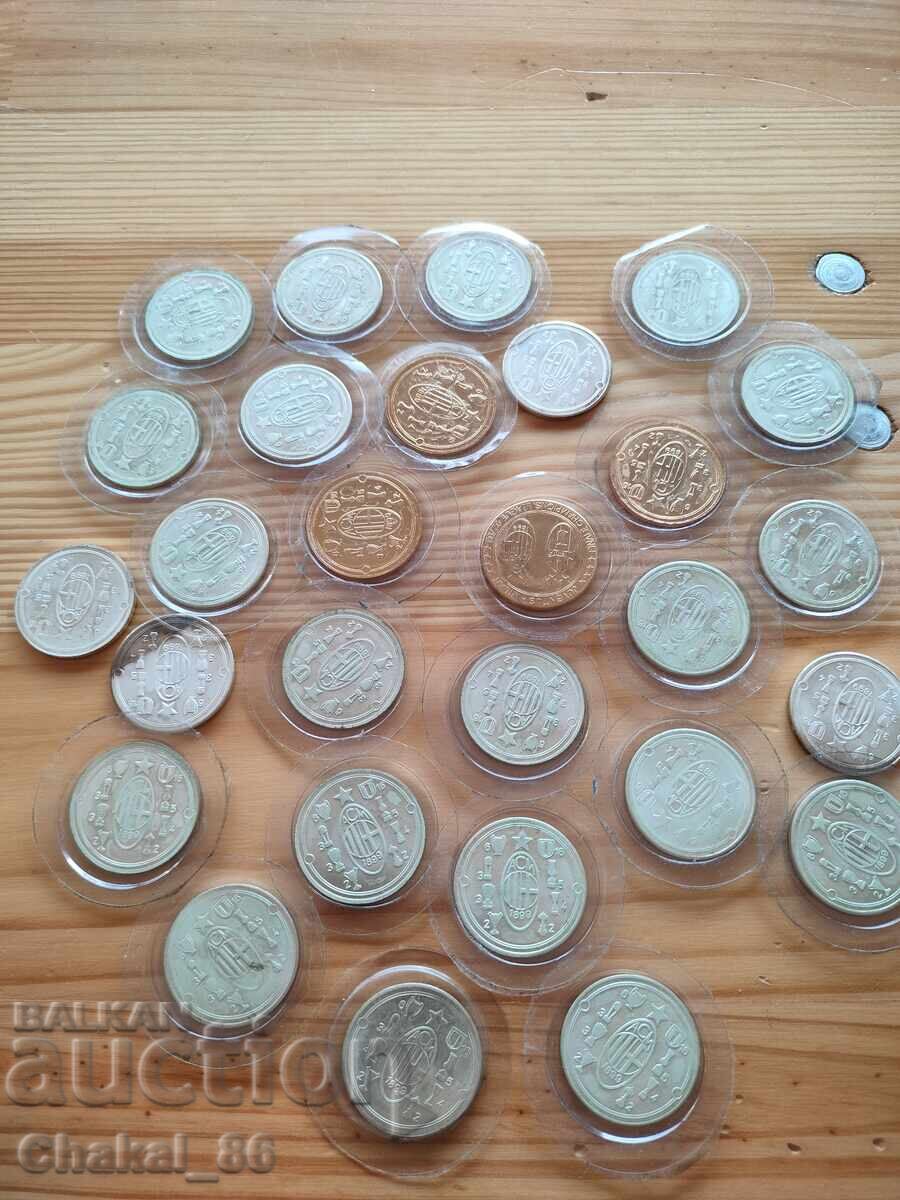 Lot de monede AC Milan - 6 Lot de monede AC Milan - 6