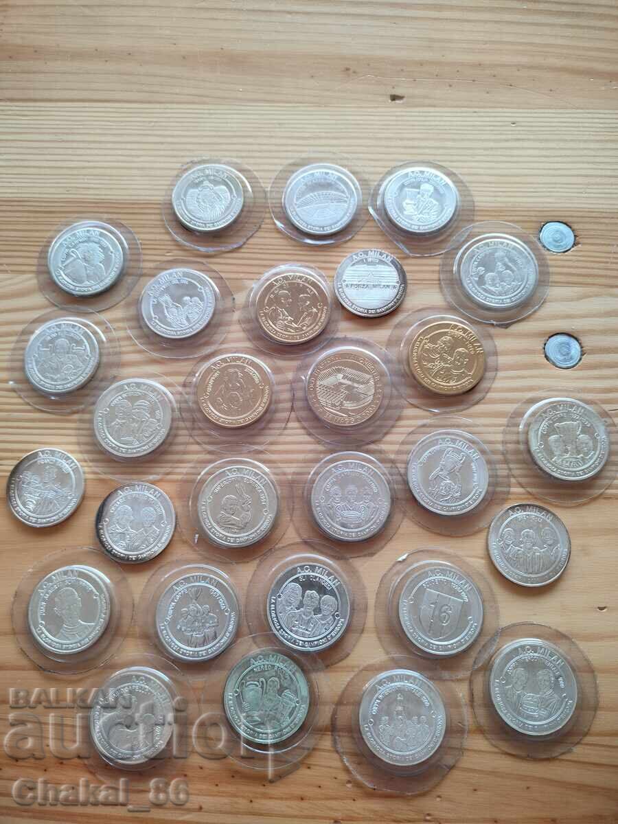 Lot de monede AC Milan Lot de monede AC Milan