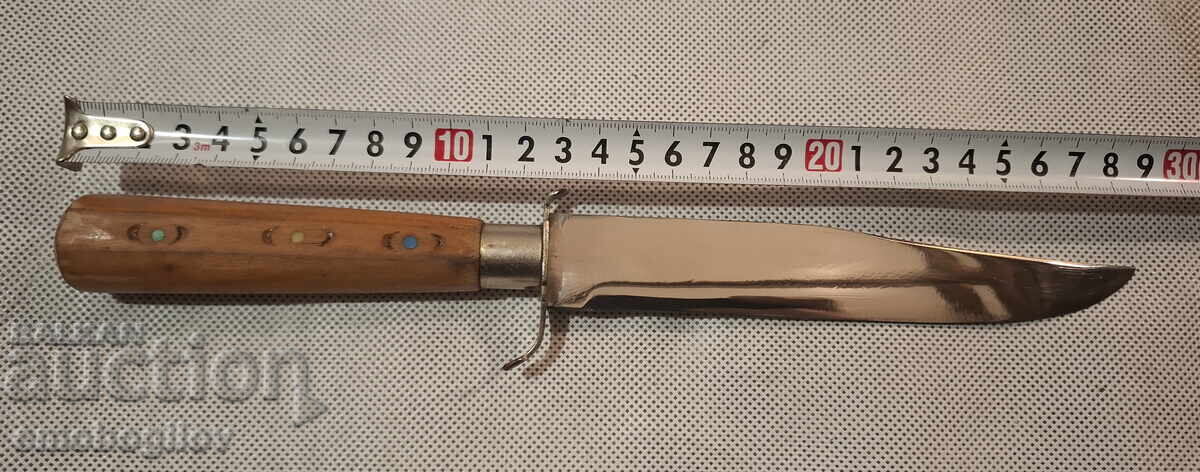 Παλαιό Κυνηγετικό Μαχαίρι με Μοναδικό Θήκη-Κοκάλινο - 5