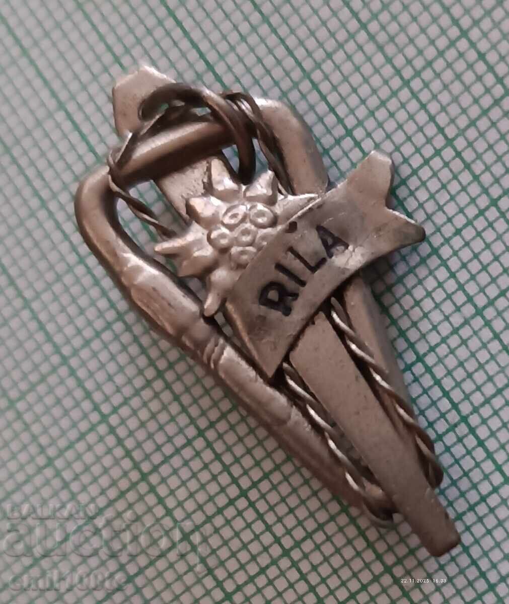 Auction Badge - Rila - mountaineering - carabiner, climbing harness, edelweiss Auction Badge - Rila - mountaineering - carabiner, climbing harness, edelweiss