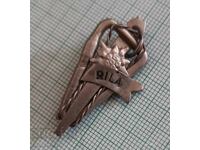 Badge - Rila - mountaineering - carabiner, climbing harness, edelweiss