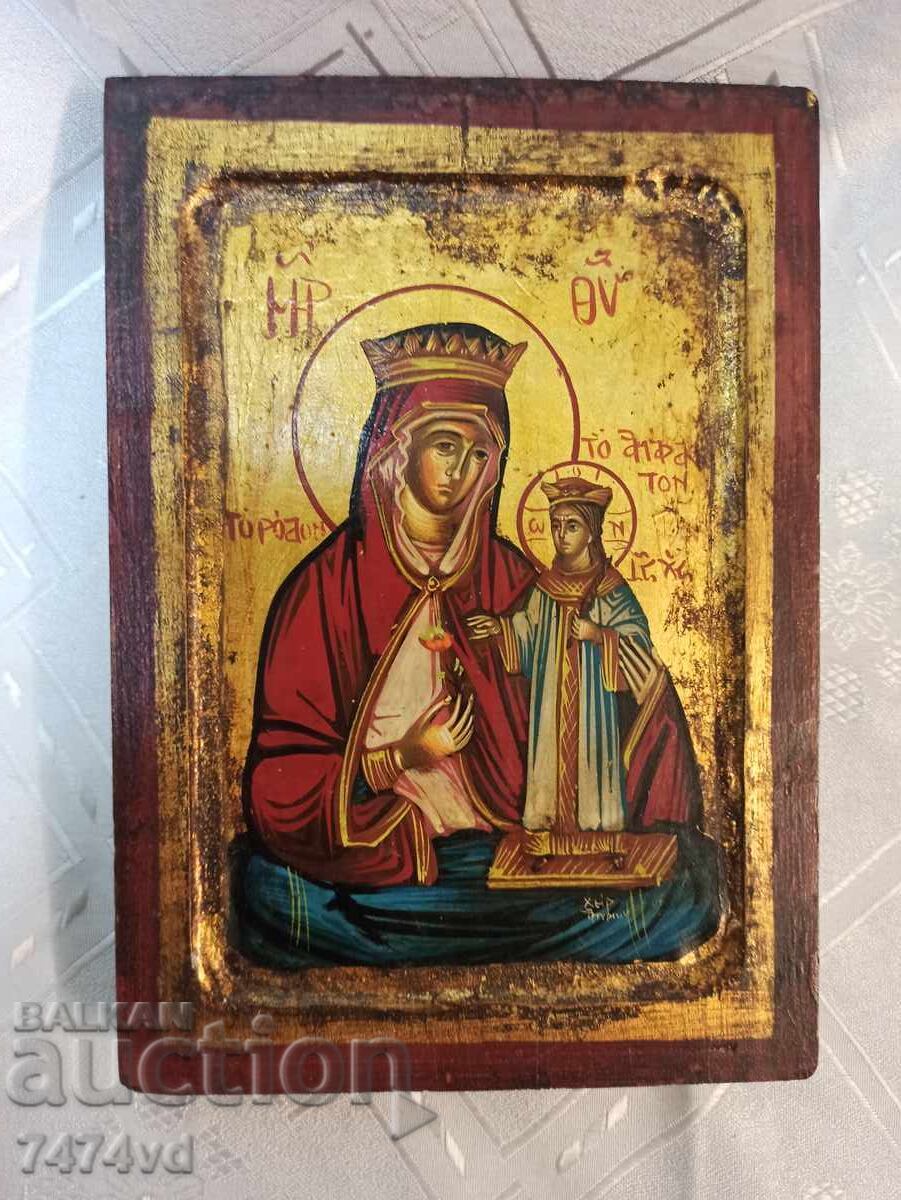 Православна икона, изобразяваща Дева Мария с Младенеца с цена 200.00 лв. | € 102.26