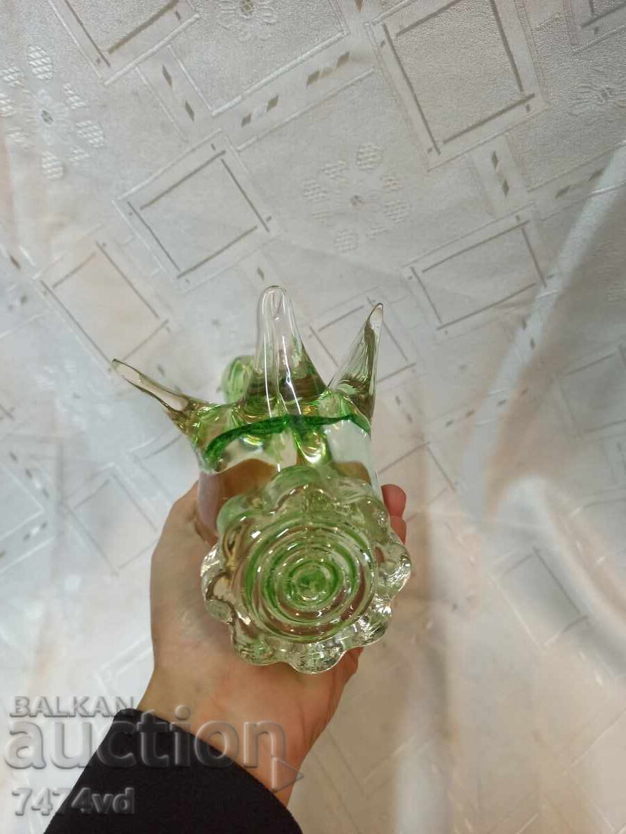 Figurină masivă de sticlă Murano în formă de rață - 7