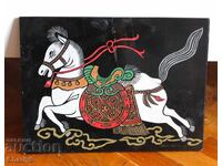 Original Mongolian painting on wood
