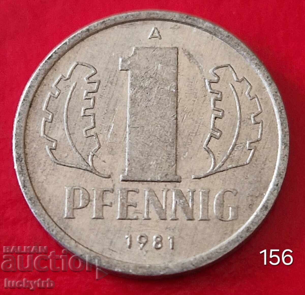 1 Pfennig 1981 - Germania - RDG