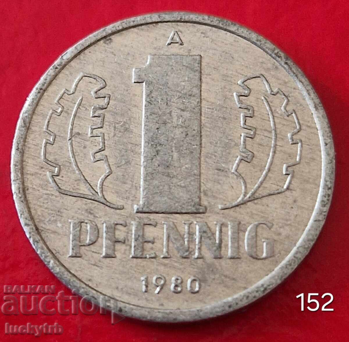 1 πφένιγκ 1980 - Γερμανία - ΓΛΔ