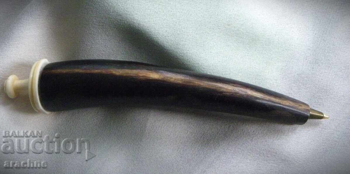 Γνήσιο στυλό από κέρατο αφρικανικού βουβάλου και δόντι ιπποπόταμου - 5