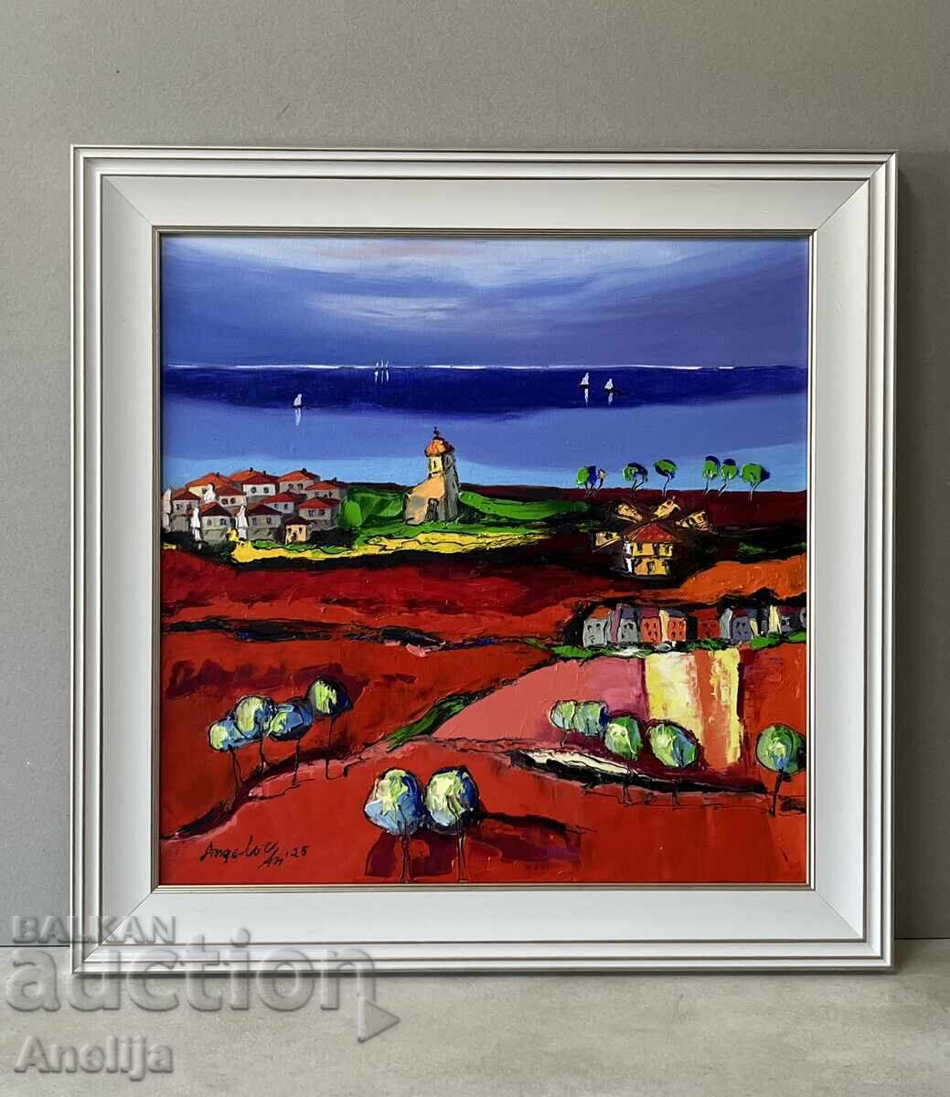 Аукцион Абтрактен морски пейзаж Созопол Аукцион Абтрактен морски пейзаж Созопол