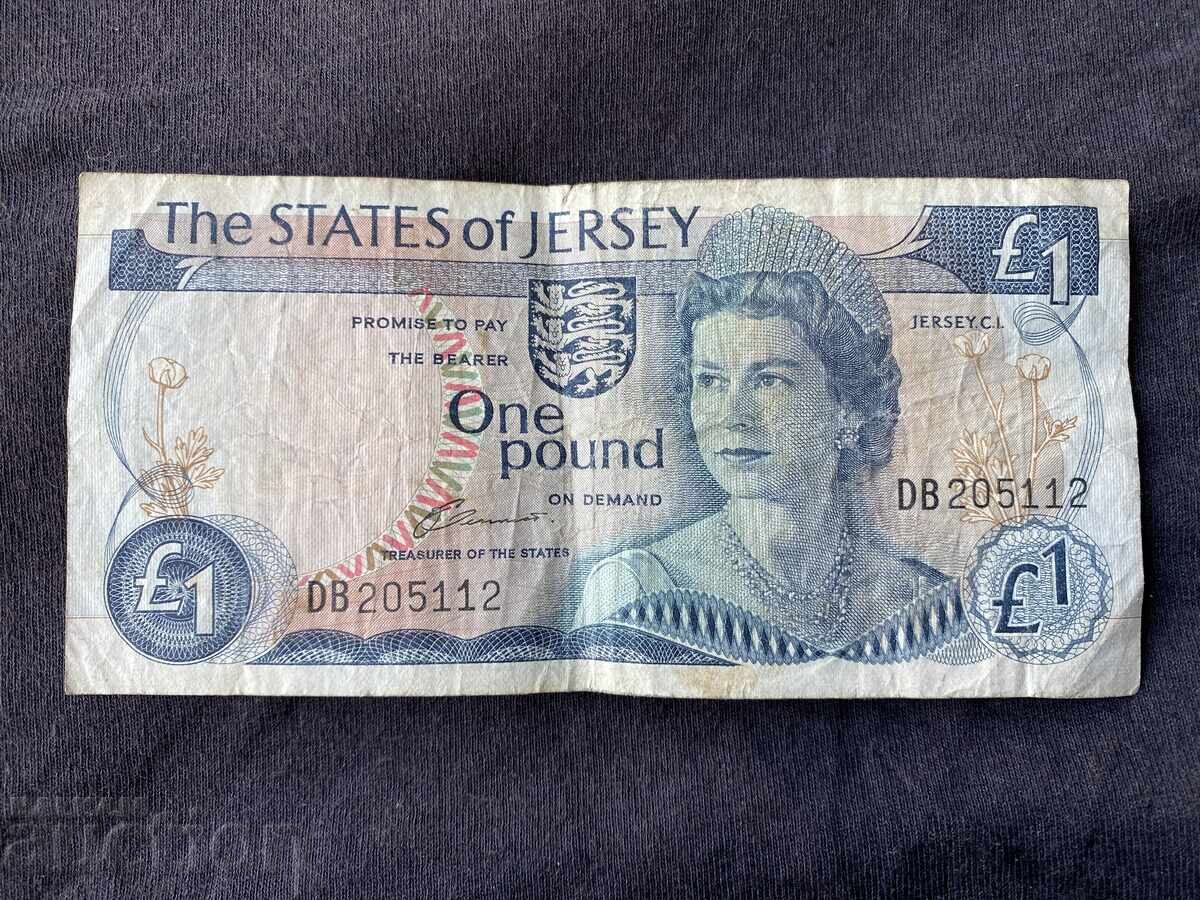 Τζέρσεϊ, Ηνωμένο Βασίλειο 1 λίρα 1976 - 1983 Ελισάβετ